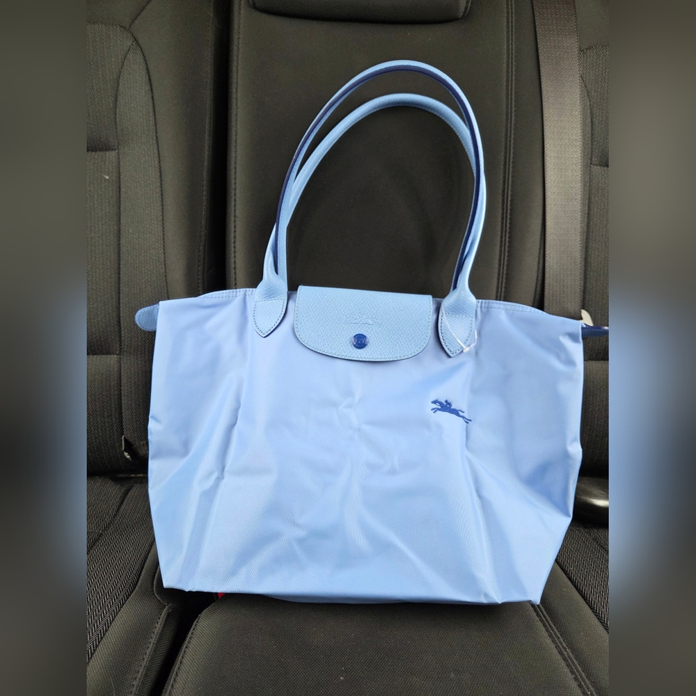 Longchamp Le Pliage Medium Blue Tote Nwot